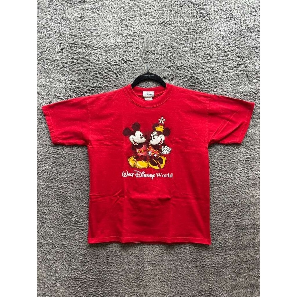Walt Disney World Mickey & Minnie Mouse Short Sleeve T-Shirt‎ Red Kids Size XL